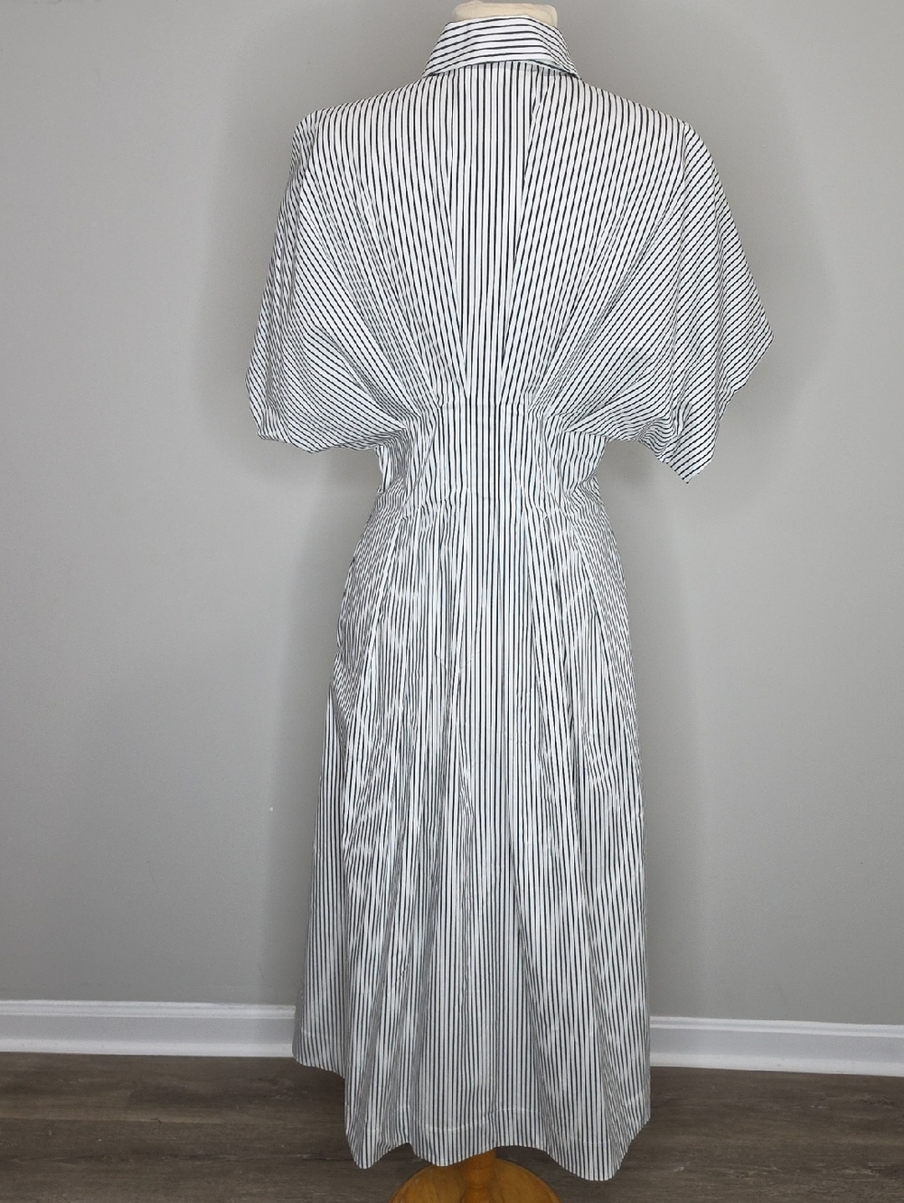 Exquise Midi Shirt Dress Small Black Motif Versatile - Picture 8 of 8